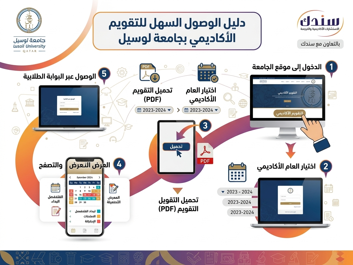 كيفية الوصول إلى التقويم الأكاديمي لجامعة لوسيل؟
